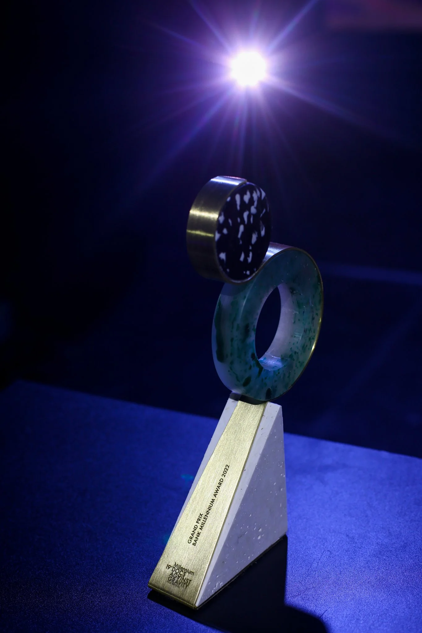 The Millennium Docs Against Gravity Grand Prix trophy
