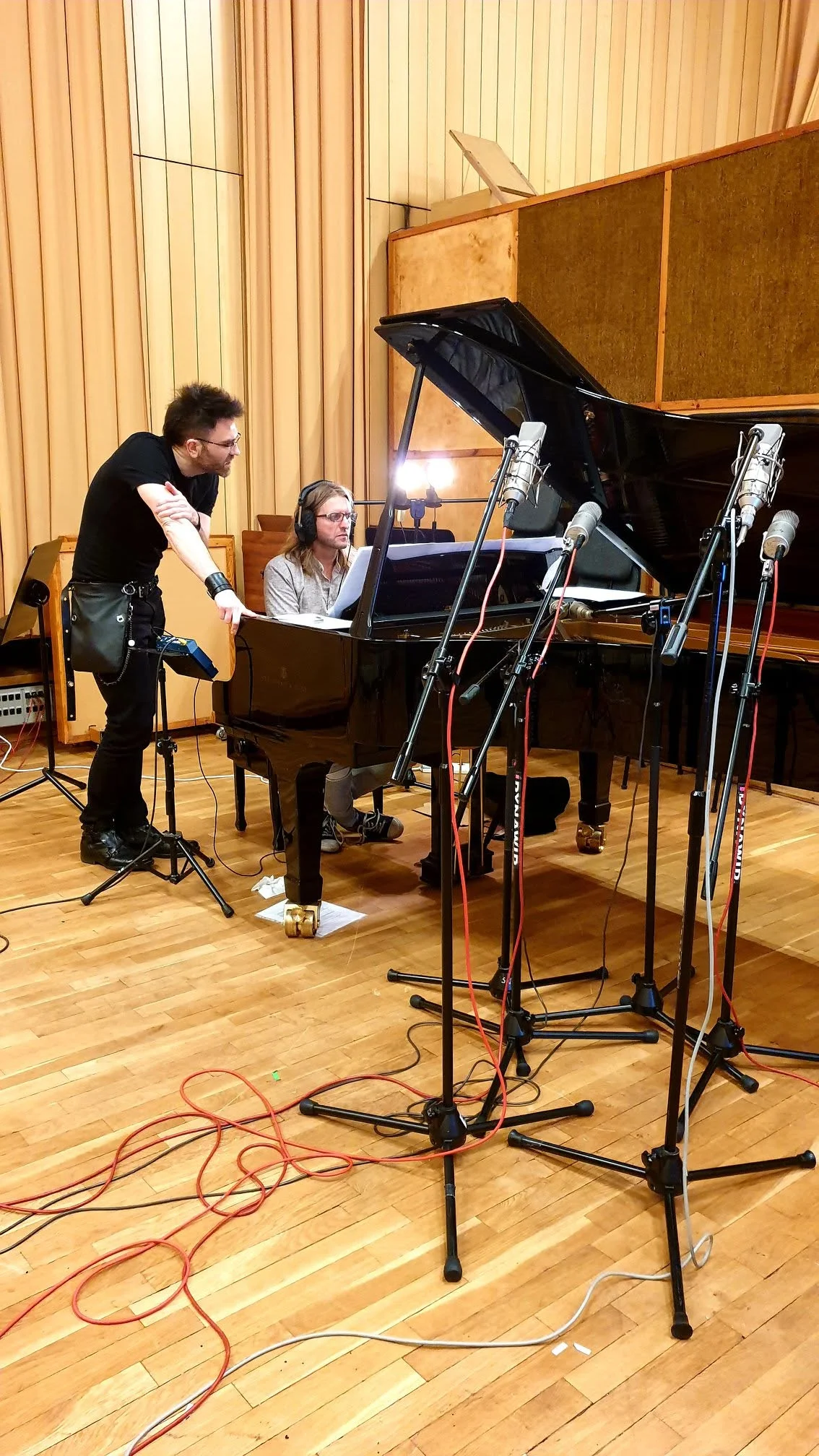 Krzysztof A. Janczak at a recording session