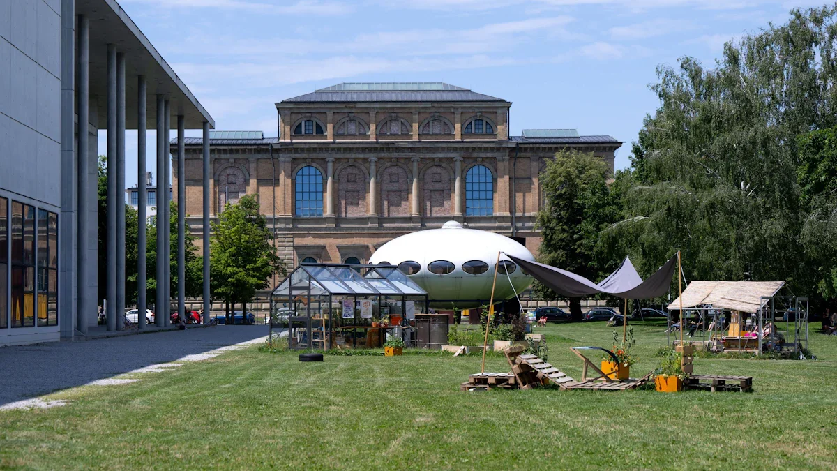 Kunstareal-Fest by day, in Munich's museum district